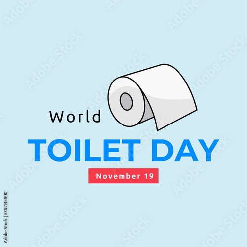 World toilet day. Vector illustration of world toilet day with tissue Icon. Good for banner, poster, flyer
