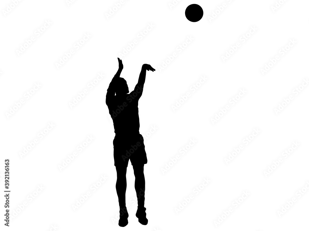 バスケ シルエット Stock Vector Adobe Stock