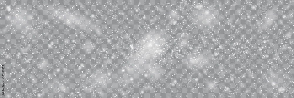 Falling snowflakes isolated on transparent background vector illustration Falling snowflakes isolated on transparent background vector illustration