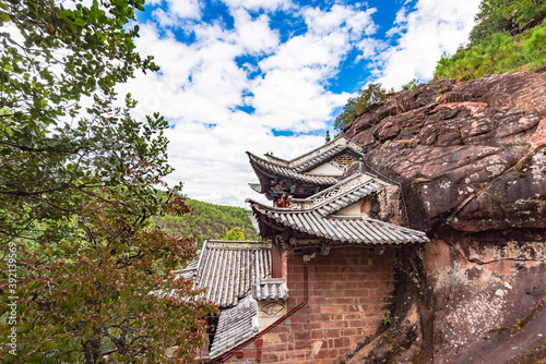 Statues at Shizhongshan Grottoes, Jianchuan, Dali, Yunnan, China photo