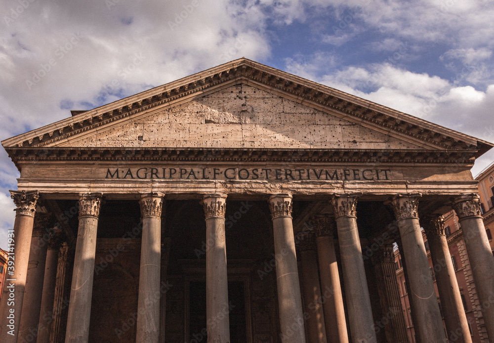 Pantheon in Rome at sunset