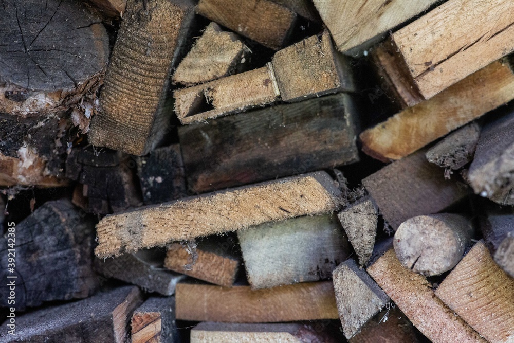 Old firewood on the street for the fireplace Old firewood on the street for the fireplace
