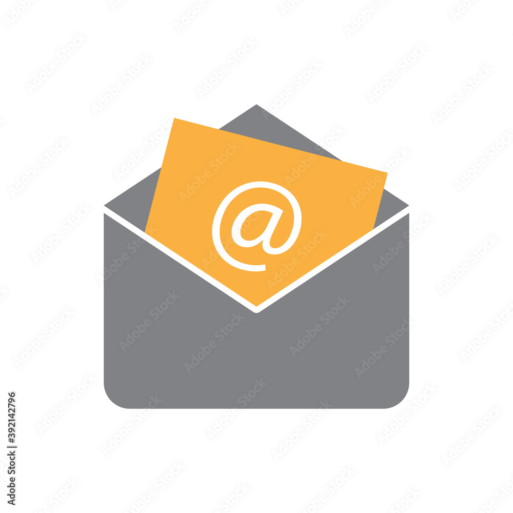 Mail icon design isolated on white background Mail icon design isolated on white background