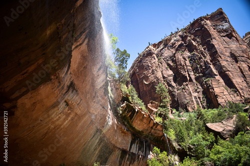 zion waterfall