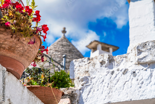 Traditional trulli houses in Alberobello, province Bari, region Puglia, Italy. Beautiful Italy, Bari region.