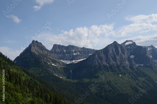 mountains and clouds