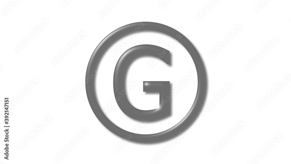 Amazing gray shiny G 3d letter logo on white background, 3d letter logo Amazing gray shiny G 3d letter logo on white background, 3d letter logo