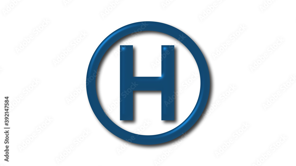 Amazing aqua dark shiny H 3d letter logo on white background, shiny logo Amazing aqua dark shiny H 3d letter logo on white background, shiny logo