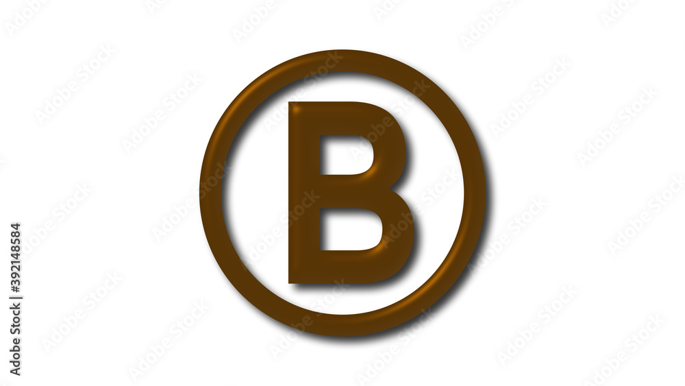 Amazing B 3d letter logo on white background, 3d shiny logo Amazing B 3d letter logo on white background, 3d shiny logo