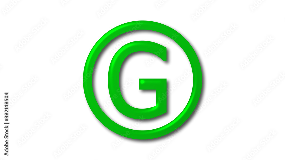 Amazing green shiny 3d letter logo on white background, 3d letter logo Amazing green shiny 3d letter logo on white background, 3d letter logo