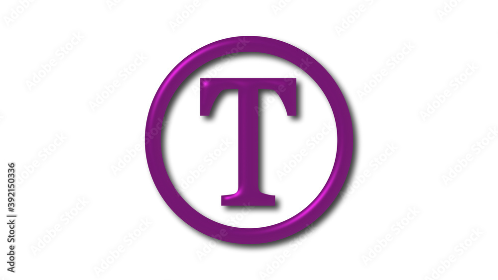 New pink dark T 3d letter logo on white background, New letter logo New pink dark T 3d letter logo on white background, New letter logo