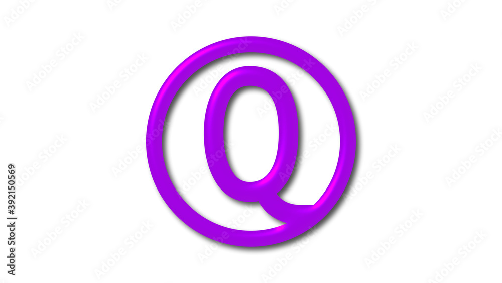 Amazing purple color shiny 3d letter logo on white background, 3d letter logo Amazing purple color shiny 3d letter logo on white background, 3d letter logo