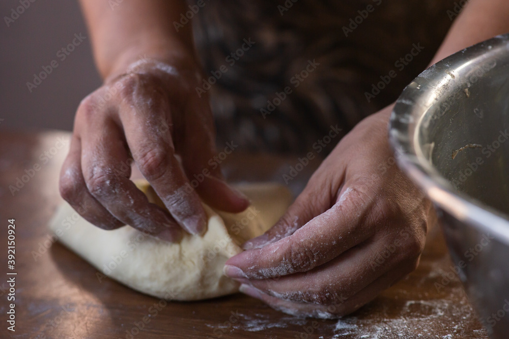 woman cooking traditional tatarian dish echpochmak