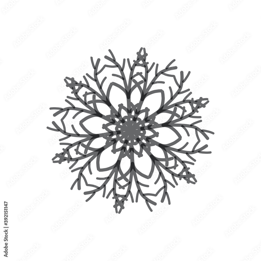 Snowflake icon design for Christmas and winter theme Snowflake icon design for Christmas and winter theme