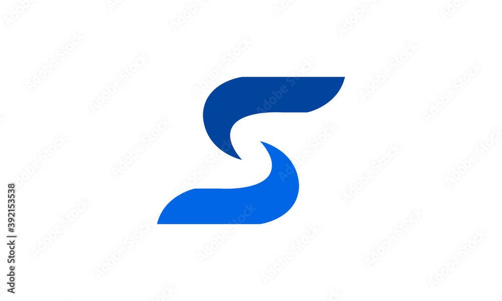 Creative Illustration Logo Design. Initial Letter S on negative space logo concept. Creative Illustration Logo Design. Initial Letter S on negative space logo concept.