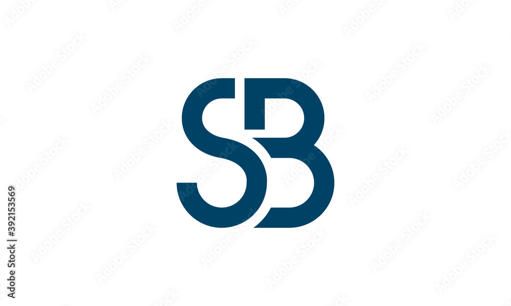 Creative Illustration Logo Design. Initial Letter S and B Logo Concept. Creative Illustration Logo Design. Initial Letter S and B Logo Concept.