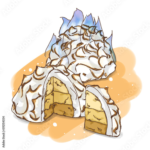 Baked Alaska dessert