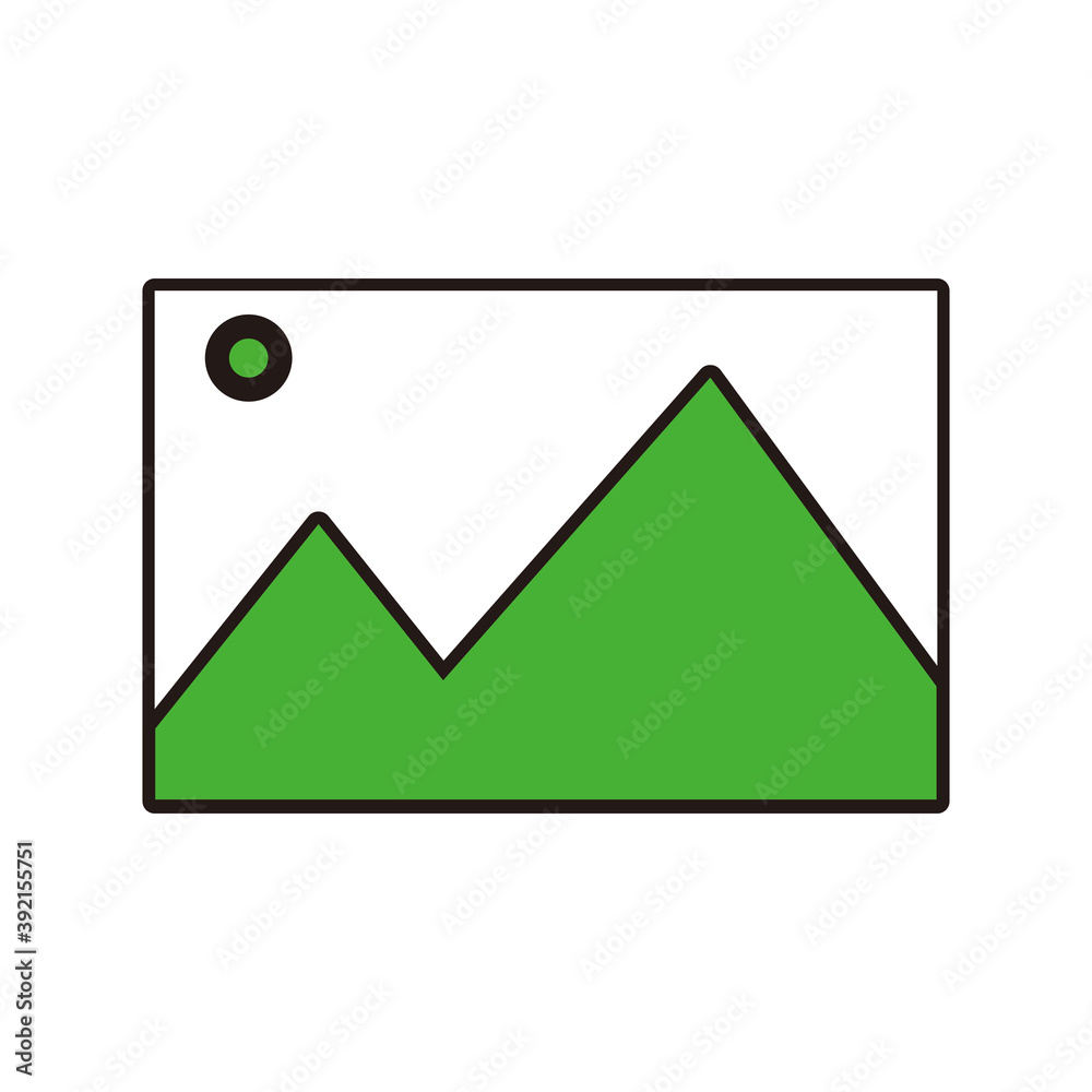 Landscape image gallery icon symbol Landscape image gallery icon symbol
