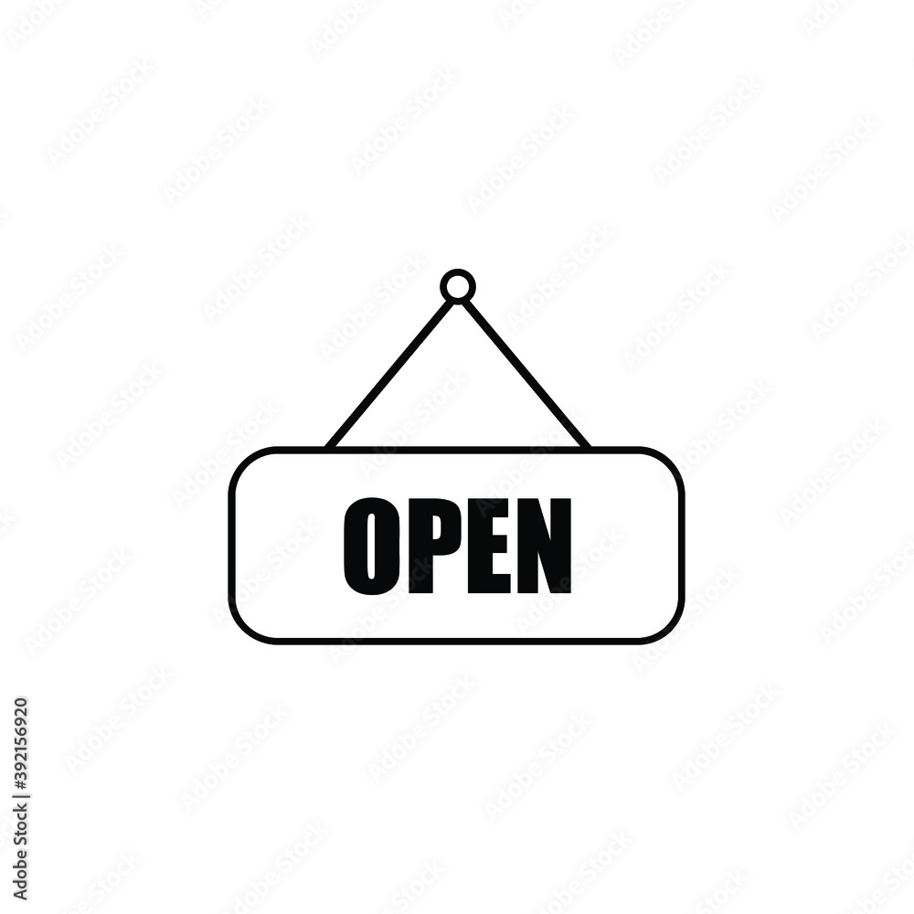 Open Sign Icon Vector Open Sign Icon Vector