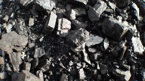 Wallpaper Mural coal, fuel for heating and energy production, black coal in large chunks, environmentally harmful fuel Torontodigital.ca