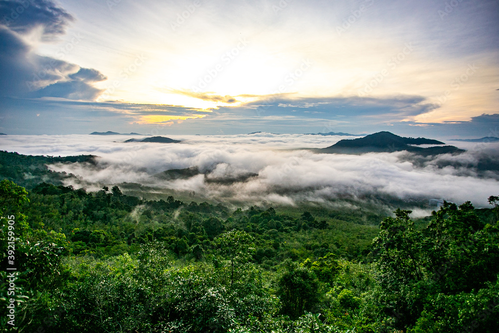 Fototapeta premium clouds over the hill