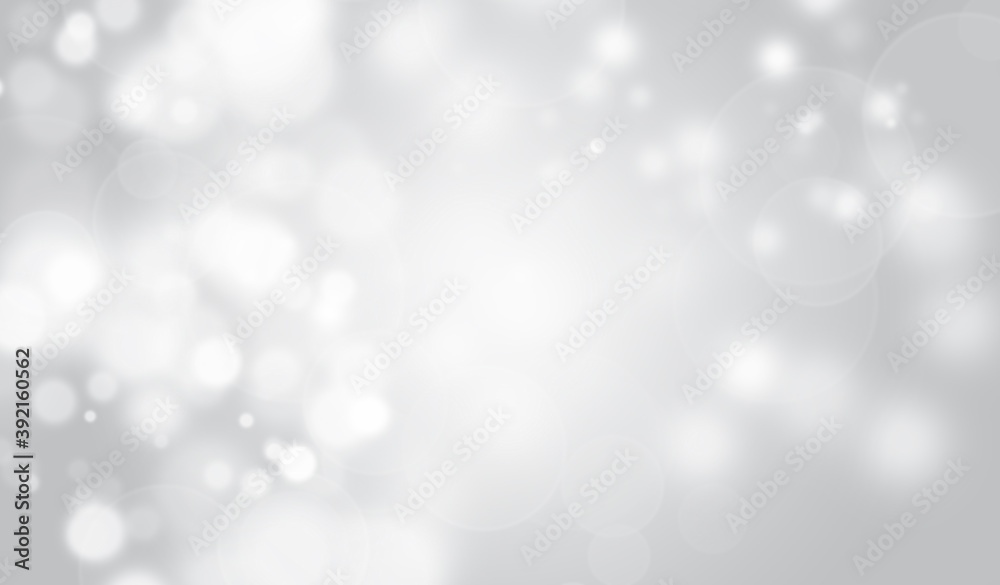 White lights bokeh , Celebration, Bokeh christmas, defocus glitter blur on gray texture background. Illustration.	