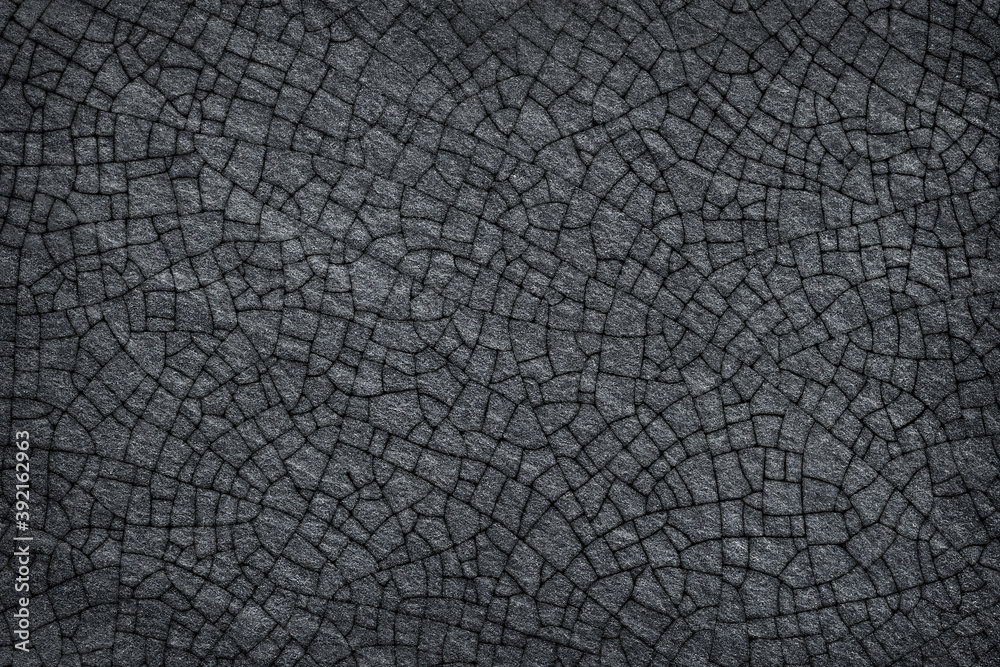 Dark grey stone texture crack  black slate stone abstract background