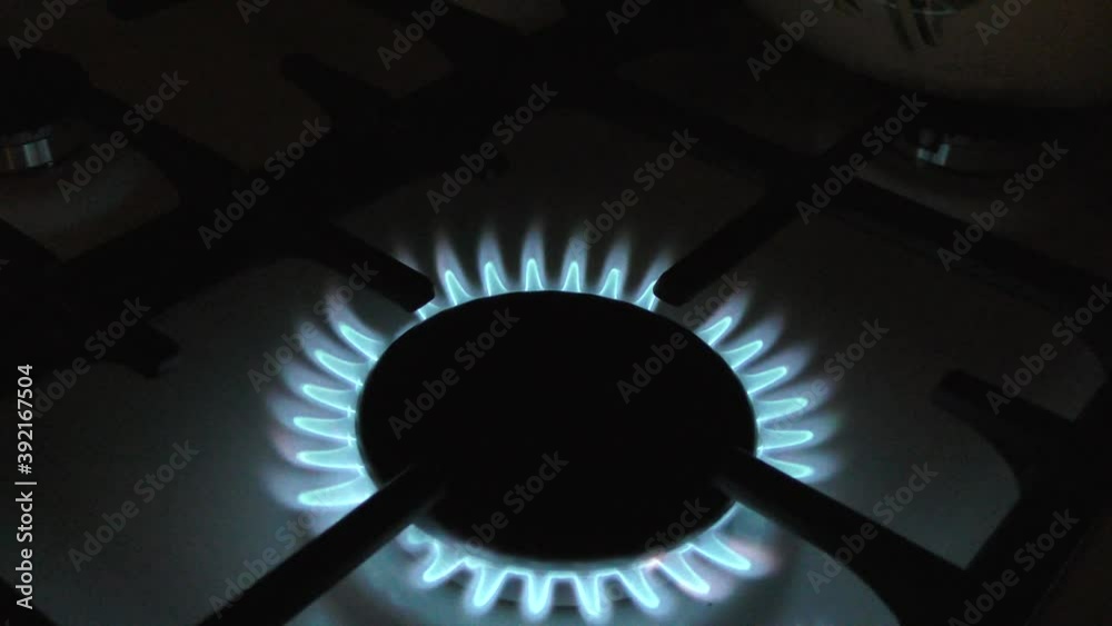 home gas stove, hot plate with blue flame home gas stove, hot plate with blue flame