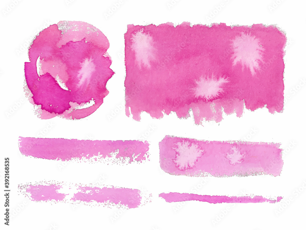 Abstract watercolor paint brush set