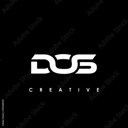 DOS Letter Initial Logo Design Template Vector Illustration