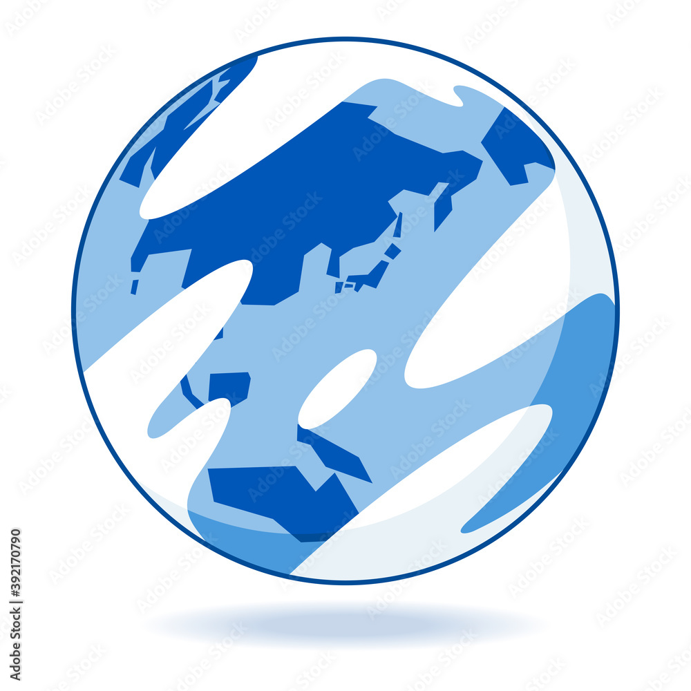 simple blue earth vector illustration 2