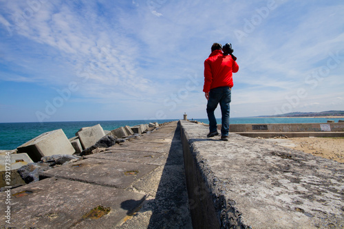 Karaburun Port - Karaburun, which is connected to the Arnavutköy district of Istanbul province, is a coastal town located 25-30 km from the entrance of the Istanbul Bosphorus. photo