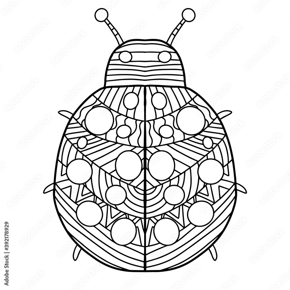Vector abstract beetle in the style of mandala. Vector abstract beetle in the style of mandala.