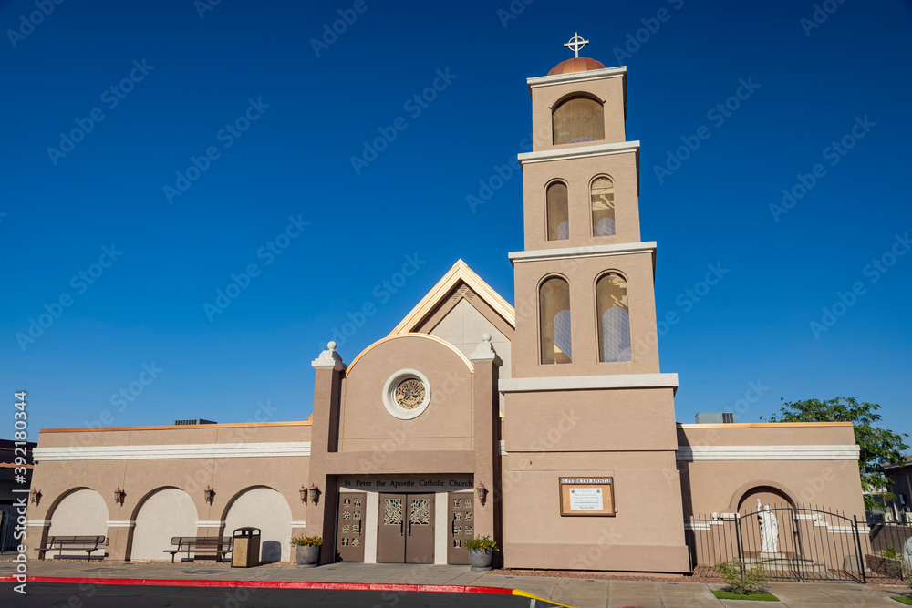 Fototapeta premium Sunset view of the St Peter the Apostle