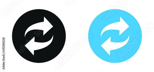 exchange icon, Sync Arrows, double reverse arrow, replace icon, Repetitive process icon