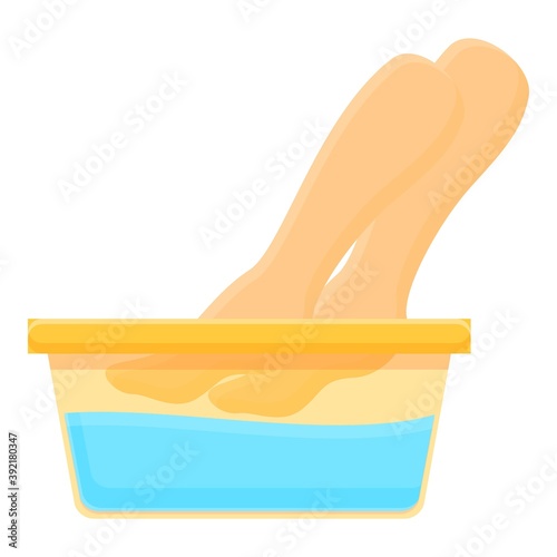 Home foot bath icon. Cartoon of home foot bath vector icon for web design isolated on white background