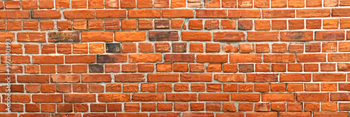 vintage red Brick wall texture for using as background