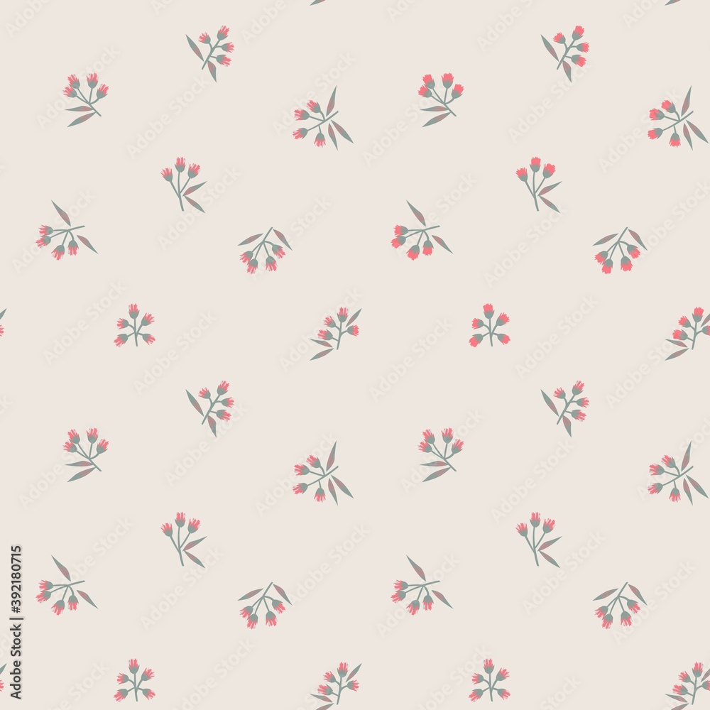 Brown Taupe Botanical Floral Seamless Pattern Background Brown Taupe Botanical Floral Seamless Pattern Background