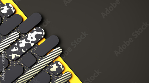 Wallpaper Mural modern background for text black and wellow colors background concept 3d render image Torontodigital.ca
