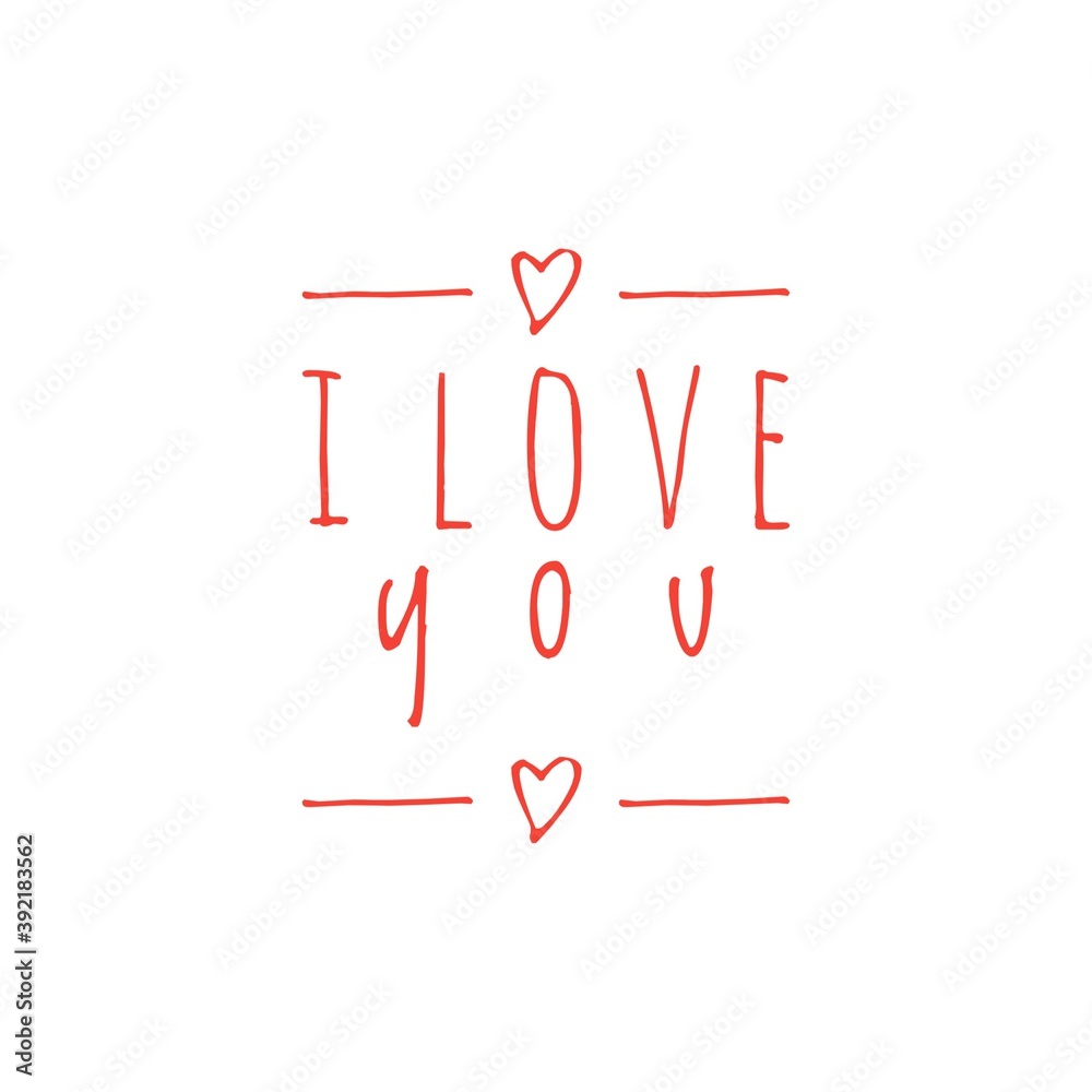 ''I love you'' Quote Lettering ''I love you'' Quote Lettering