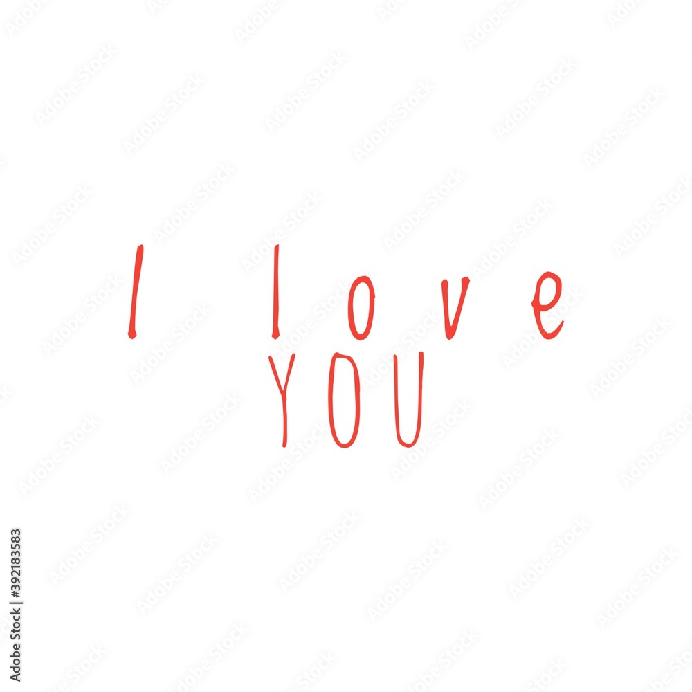 ''I love you'' Quote Lettering ''I love you'' Quote Lettering