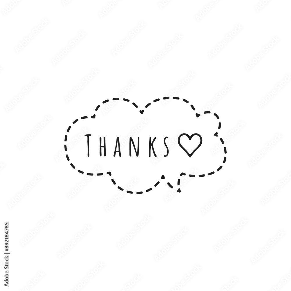 ''Thanks'' Word Lettering ''Thanks'' Word Lettering