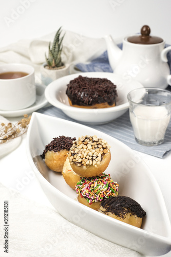 Mini Baked Donuts with Sweet Sprinkles
