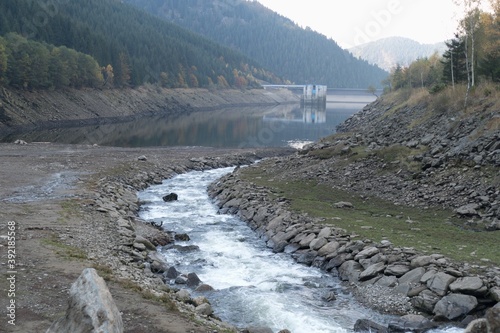 lower water reservoir of dlouhe strane power plant in jeseniky in czechia photo