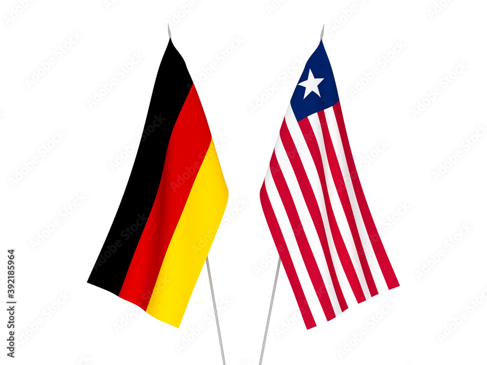 Germany and Liberia flags