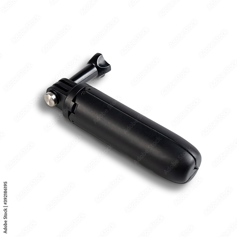 Portable mini tripod isolated on white background. with clipping paths. Portable mini tripod isolated on white background. with clipping paths.