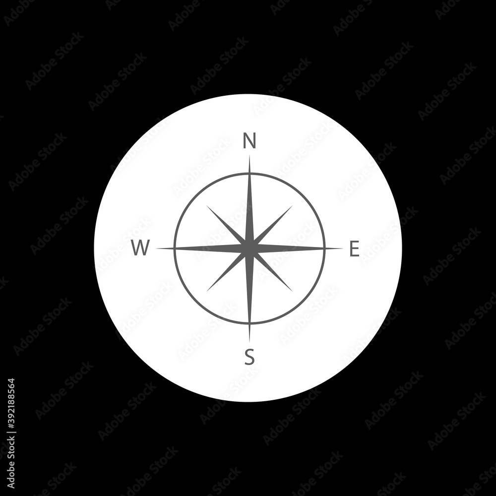 vector icon with compass rose for your design. Vector vector icon with compass rose for your design. Vector