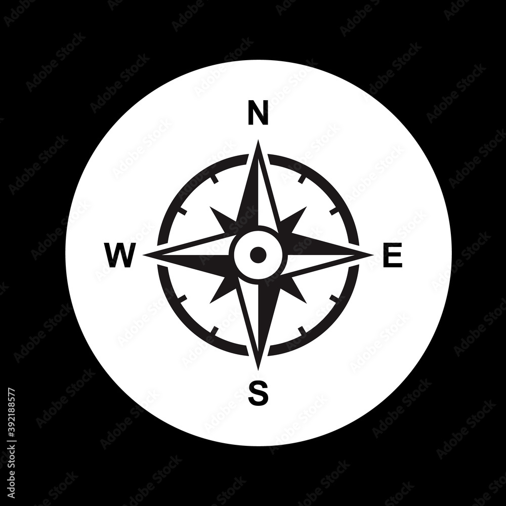 vector icon with compass rose for your design. Vector vector icon with compass rose for your design. Vector