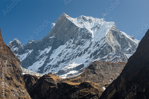 Machapuchare in Himalayas  Nepal