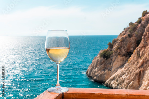 Photography A glass of white wine